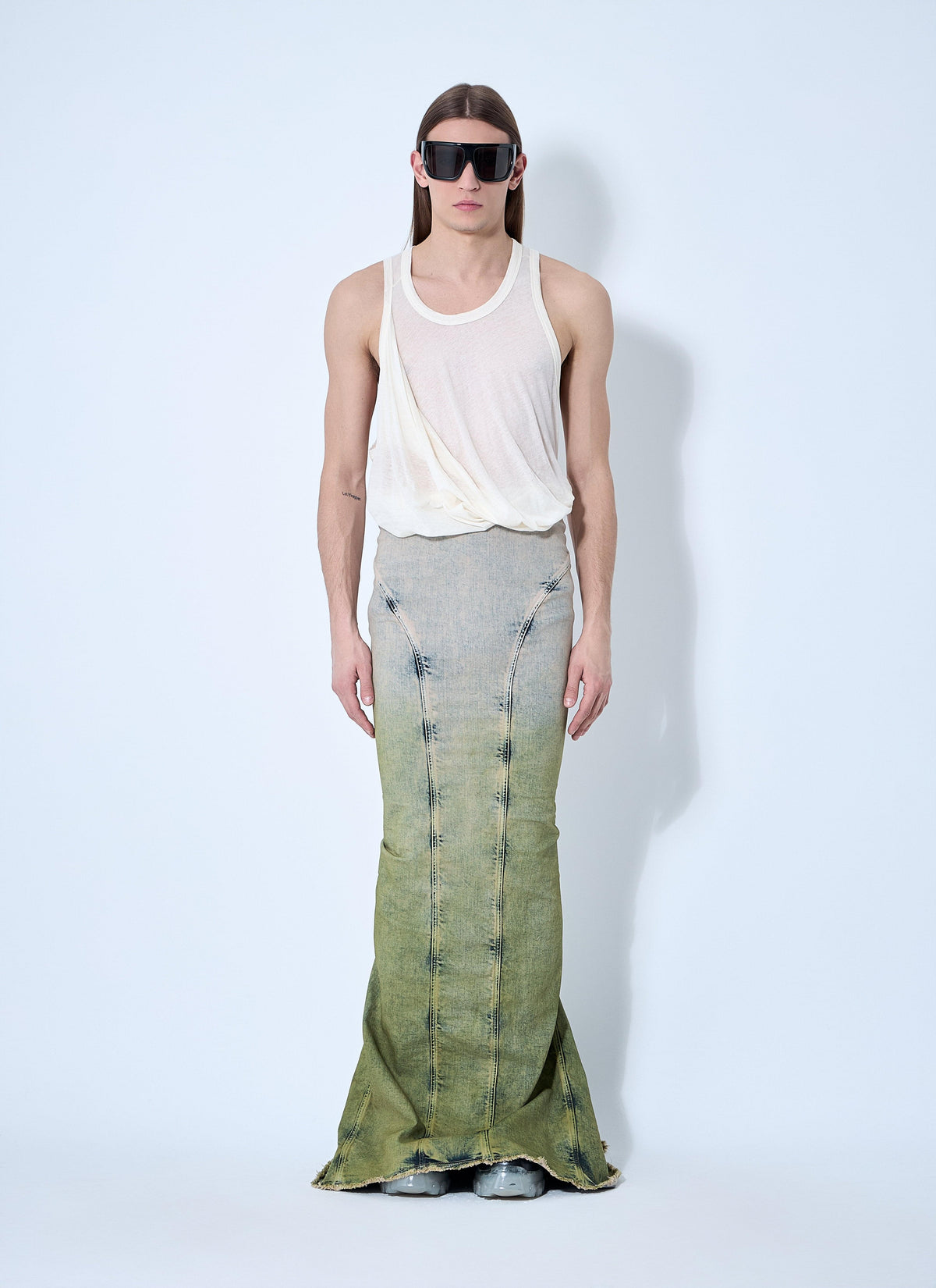 Moncler X Rick Owens Men Acid Degrade Al Maxi Skirt