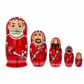 Hockey Players Wooden Nesting Dolls