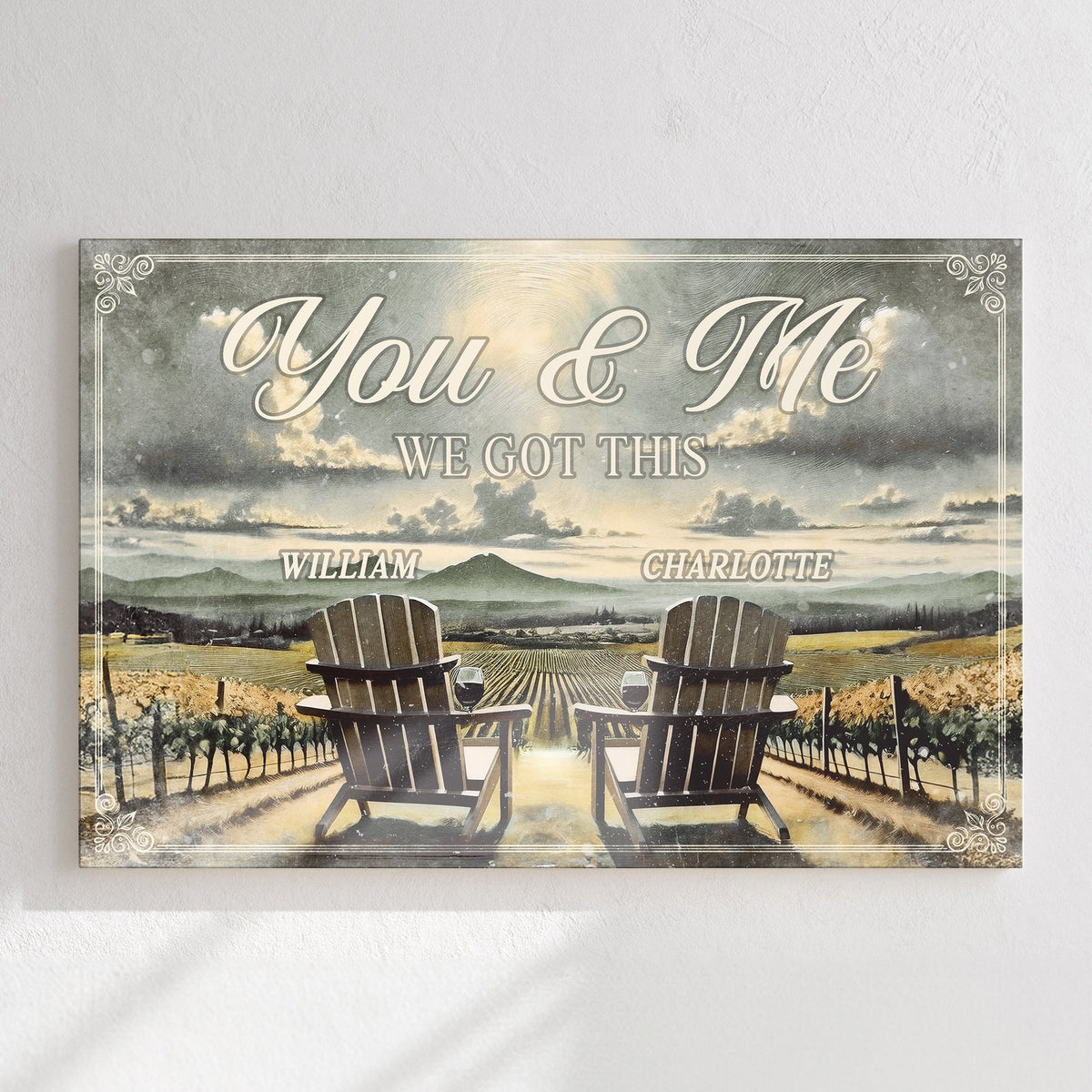 Vineyard Themed We Got This Couple Sign