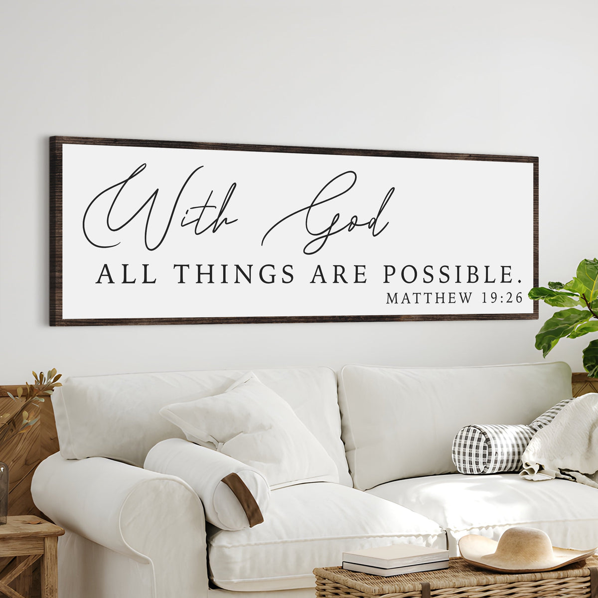 With God All Things Are Possible Faith Sign III