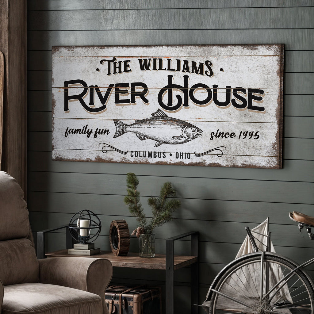 Personalized River House Sign
