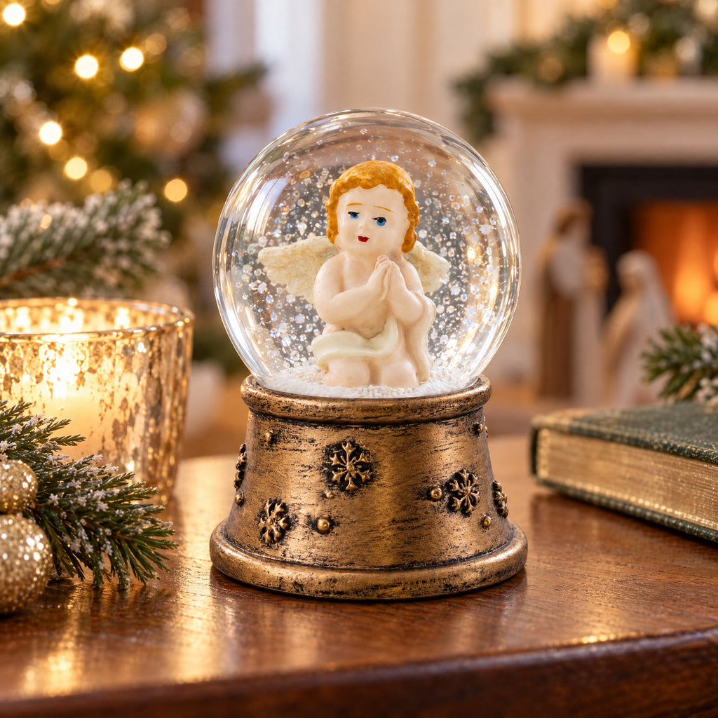 Golden Angel Mini Water Snow Globe