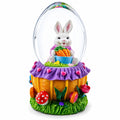 Bunny and Carrots Basket Water Globe