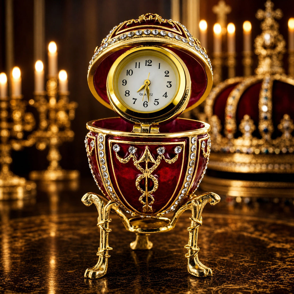 1895 Rosebud Royal Imperial Easter Egg with Clock Surprise