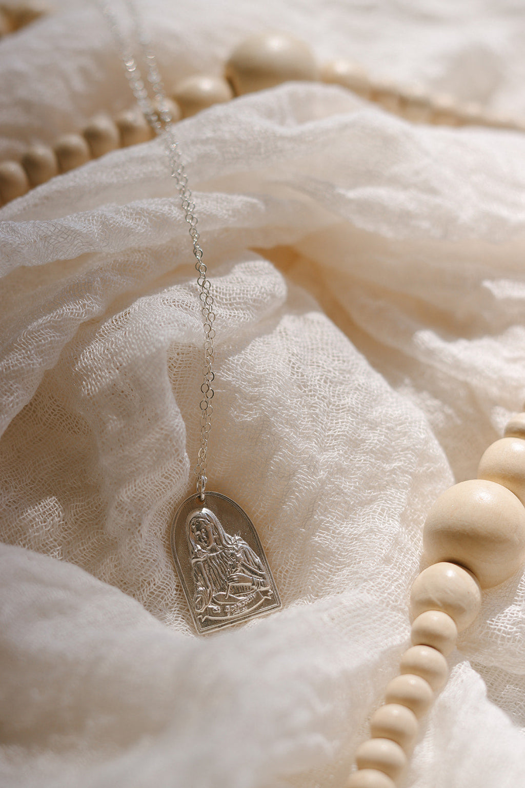 St. Catherine of Sweden Necklace in Sterling Silver