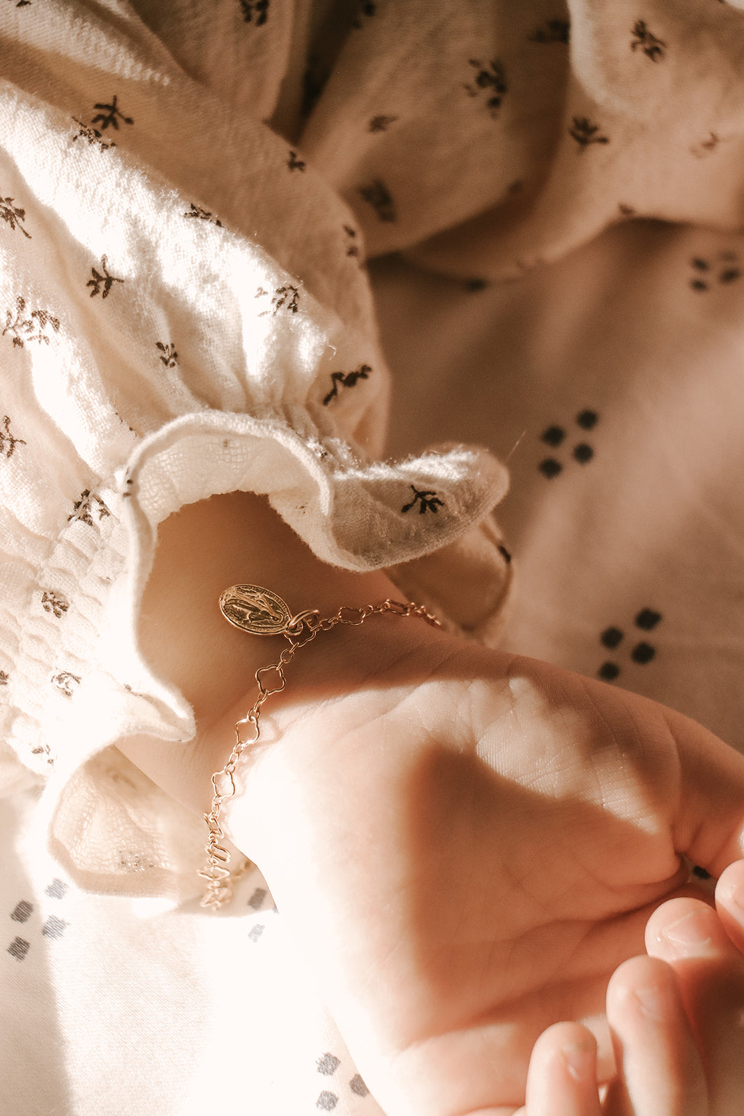 Miraculous Medal Floral Bracelet