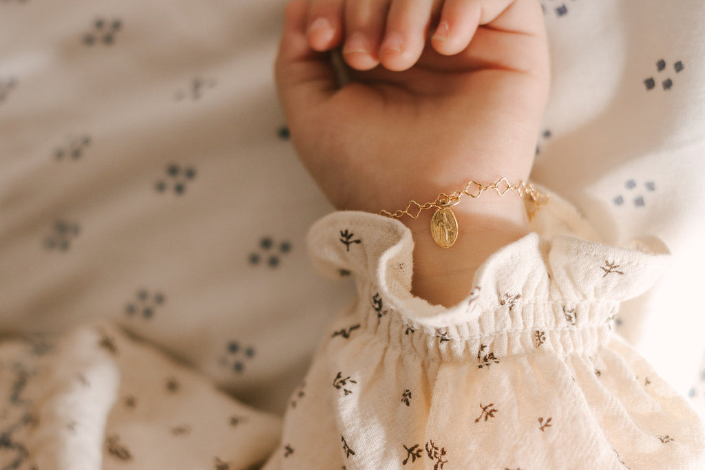 Miraculous Medal Floral Bracelet