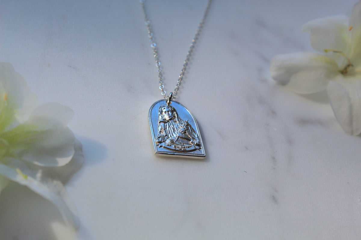 St. Catherine of Sweden Necklace in Sterling Silver
