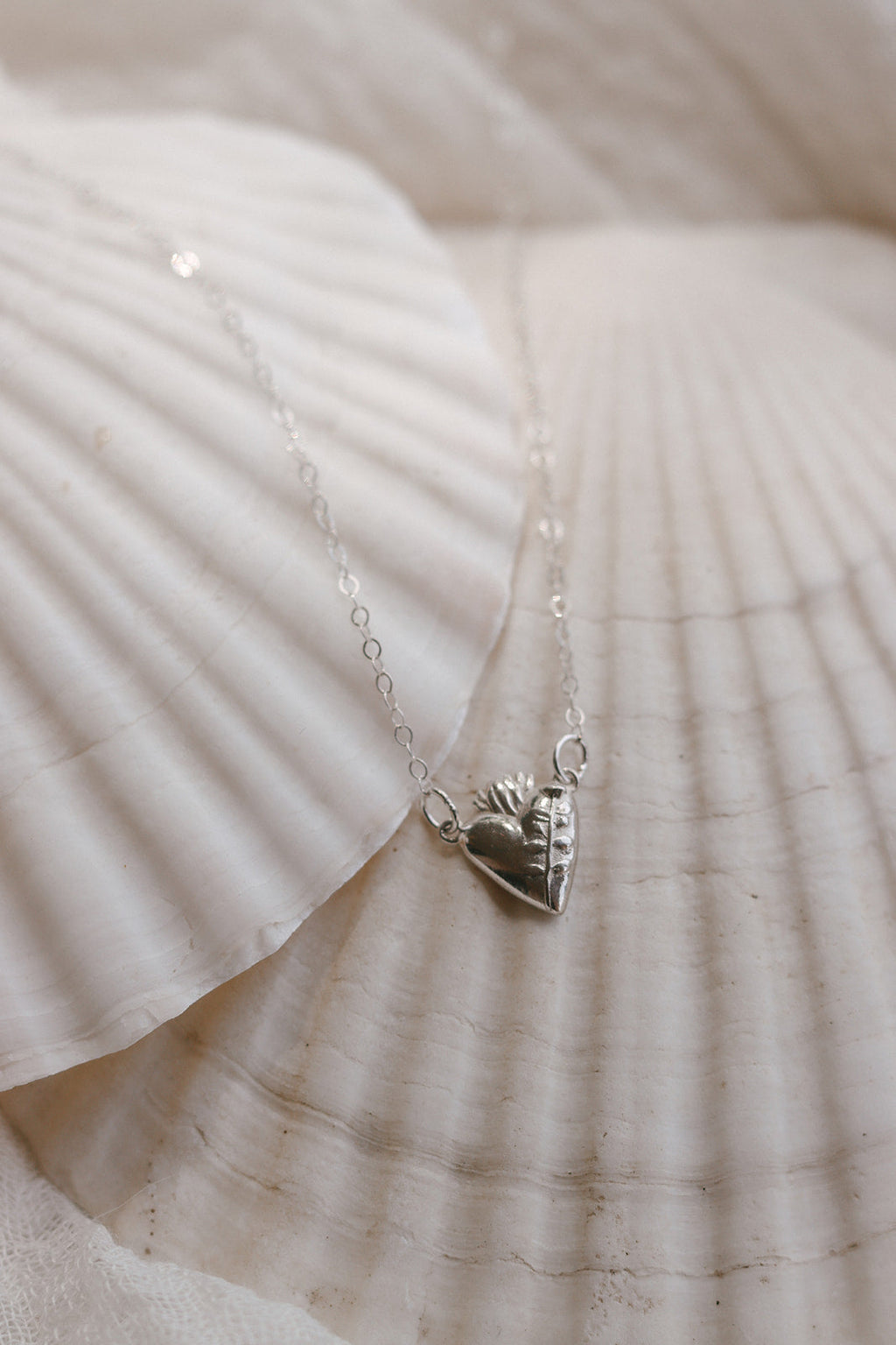 Chaste Heart Of St. Joseph Necklace In Sterling Silver