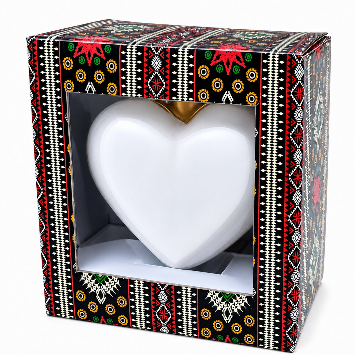 Regal Gold Filigree Heart Glass Ornament