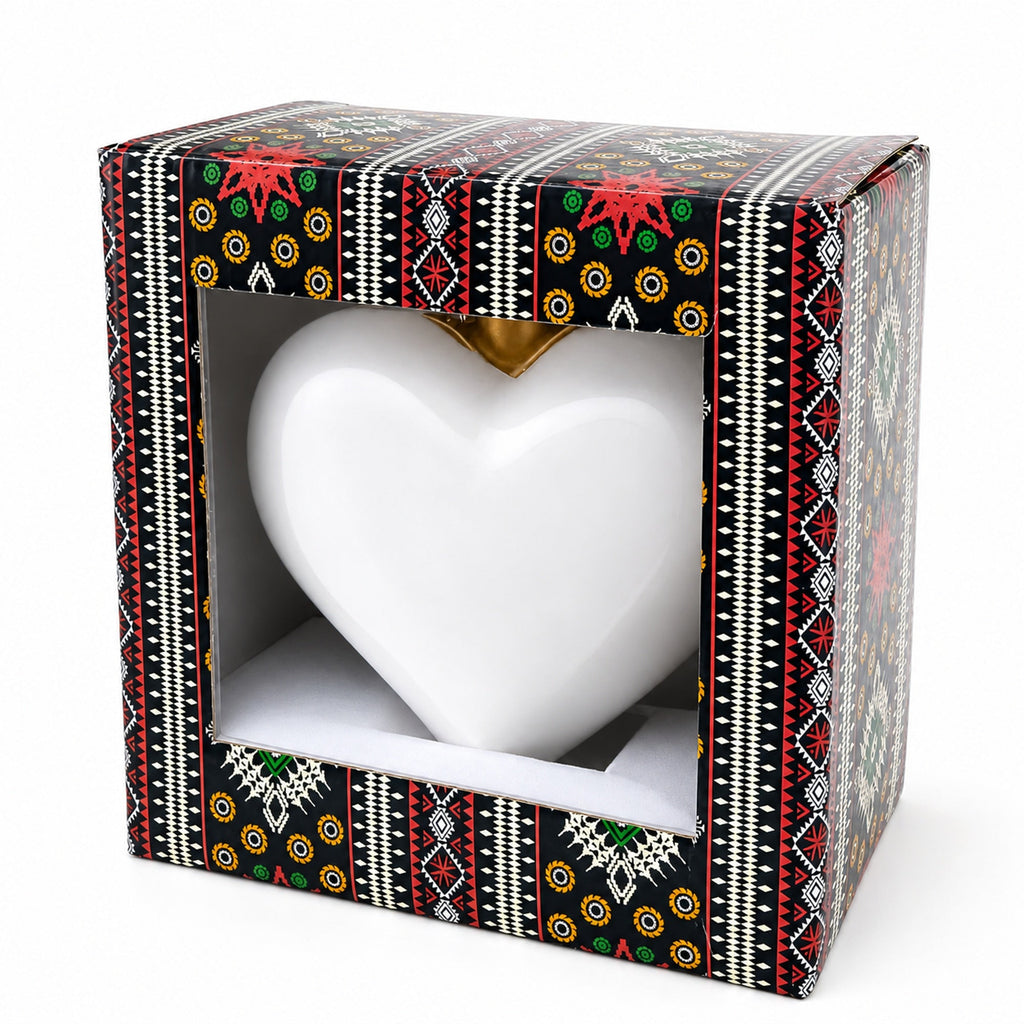 Moonlit Floral Meadow Heart Glass Ornament