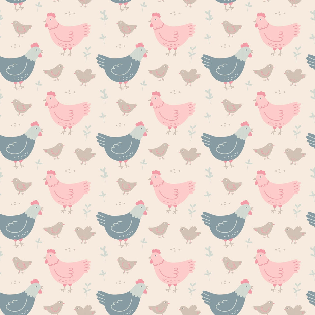 Pink Farm Hens Bamboo Ruffle Romper