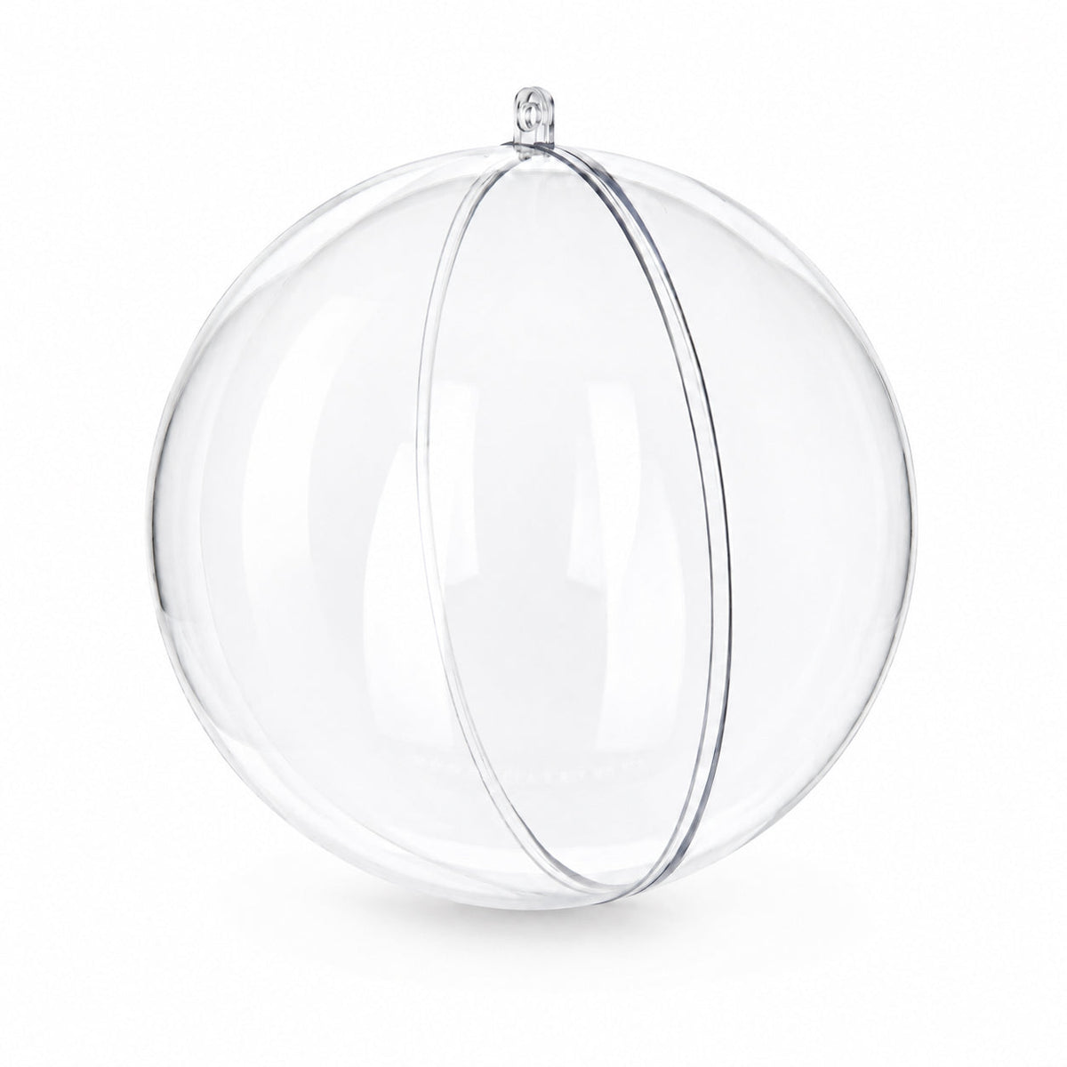 Set of 3 Clear Plastic Ball Ornaments 3.45 Inches (88 mm)
