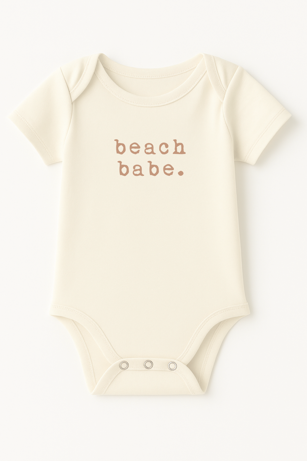 Beach Babe Clay Organic Cotton Short Sleeve Baby Bodysuit