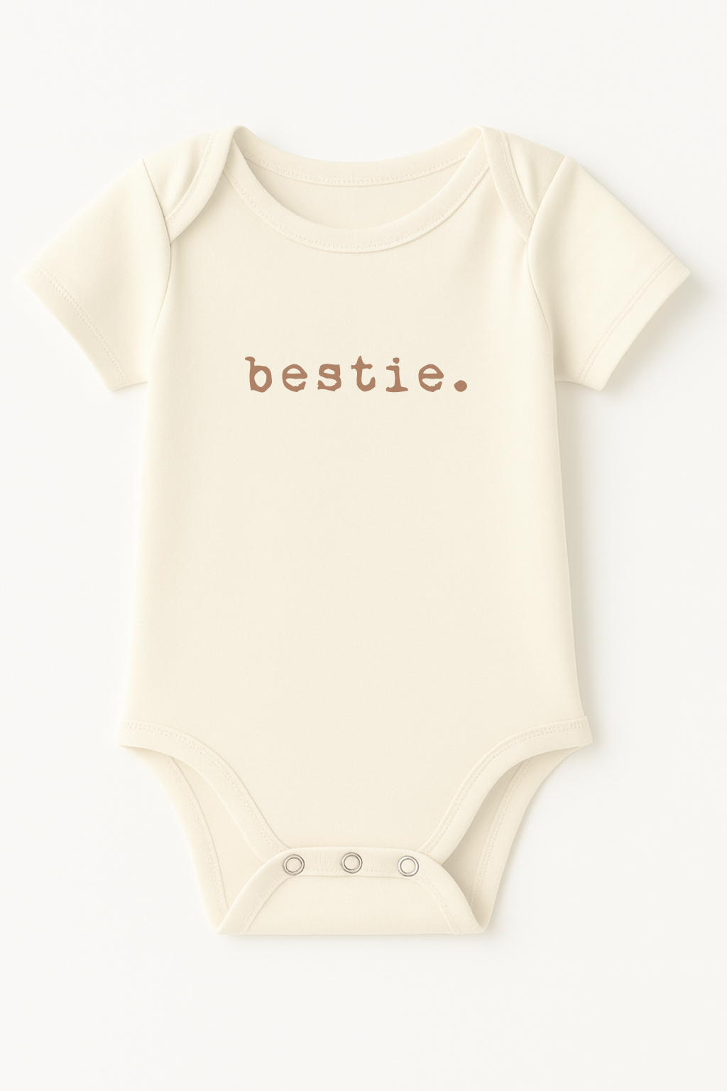 Bestie Clay Organic Cotton Baby Bodysuit Short Sleeve