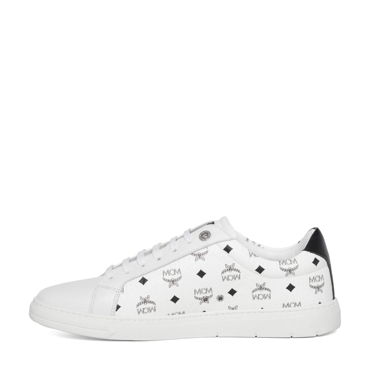 Mcm Men Printed Canvas Terrain Sneakers