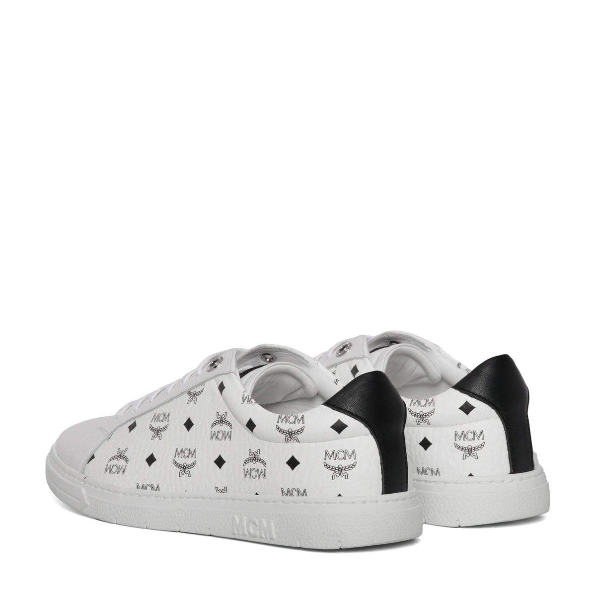Mcm Men Printed Canvas Terrain Sneakers