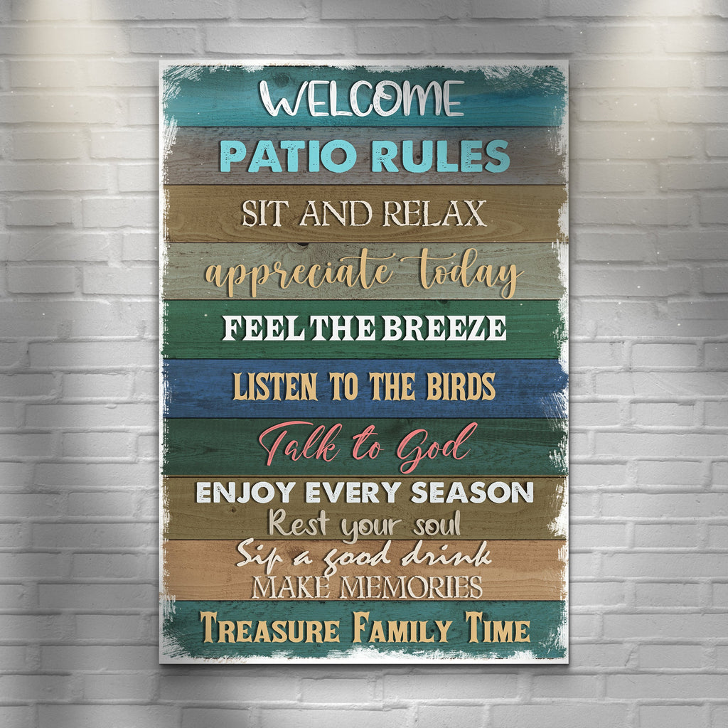 Patio Rules Sign
