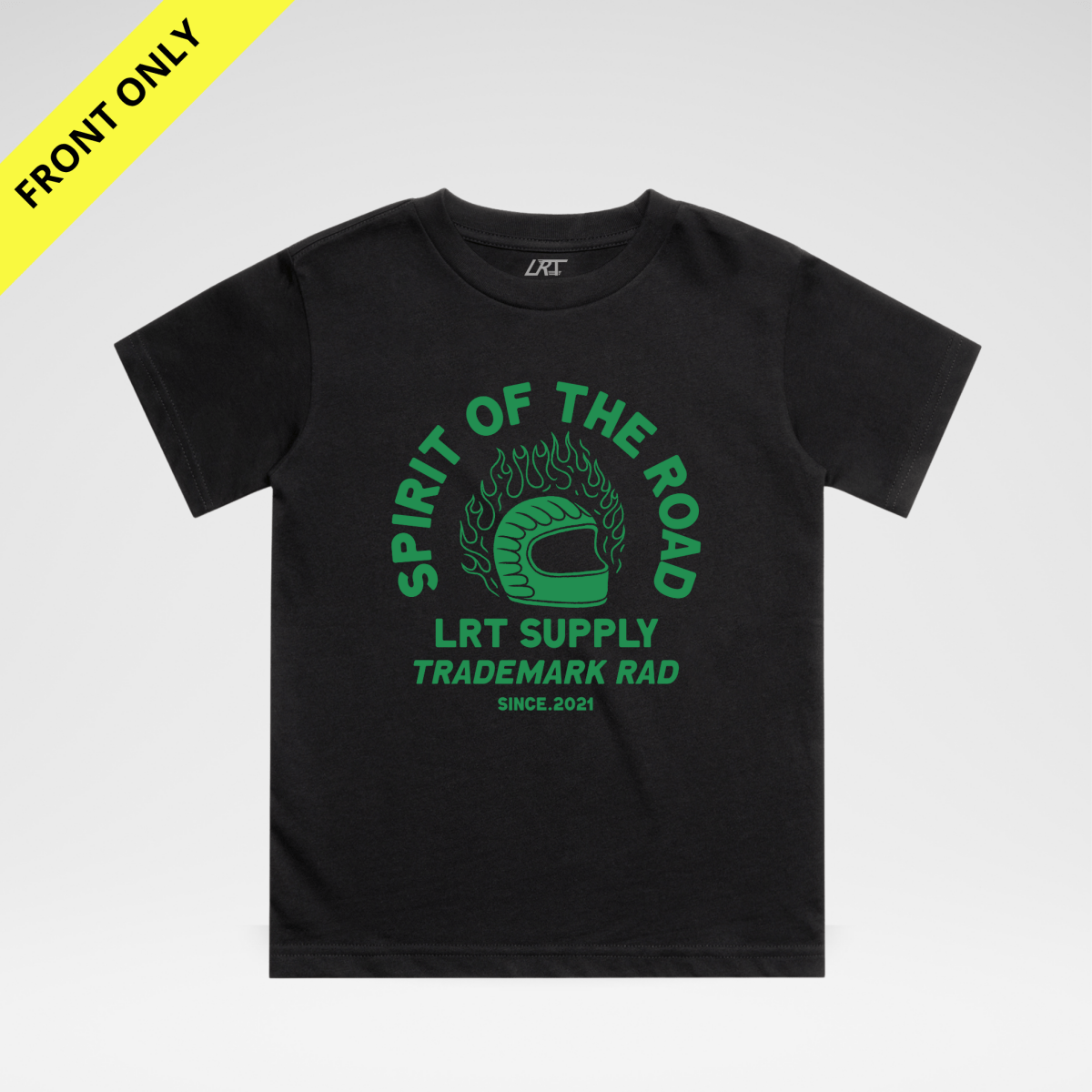 THE SPIRIT RIDER TEE - BLACK FRONT ONLY
