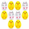 Set of 10 Fillable Plastic Easter Eggs - Bunny Chick Hunt Supply 2.25 Inches