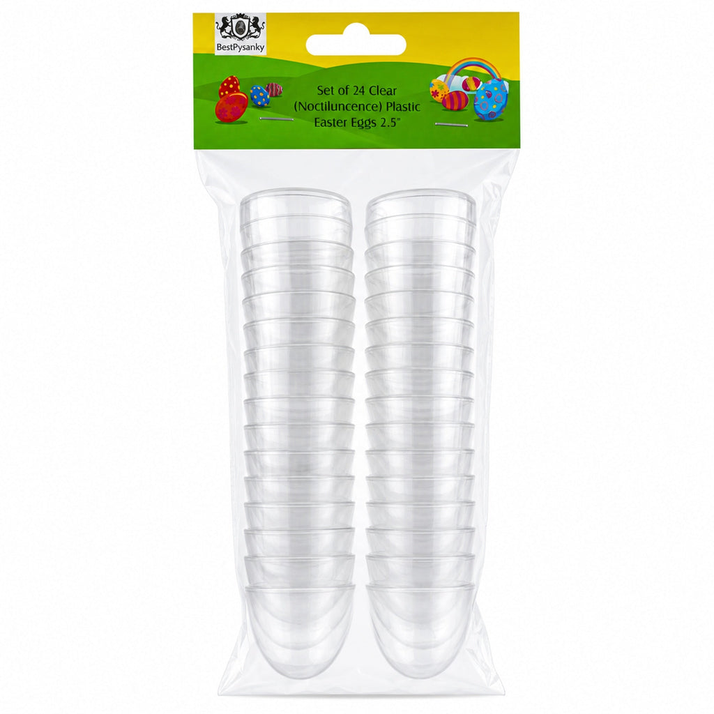 Set of 24 Glow in the Dark Easter Eggs Fillable Plastic Eggs for Nighttime Egg Hunt Fun 2.25 Inches